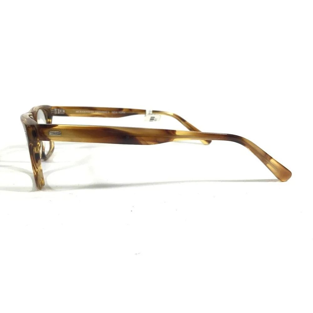 Morgenthal Frederics Eyeglasses Frames 208 NEWMAN JR. Brown Horn Rim 49-17-140